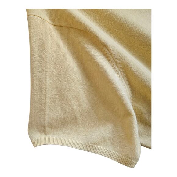 LANDS END Women Plus 5X 32 34 Sweater Butter Yellow Short Sleeve Bust 58" NWOT - Picture 4 of 6